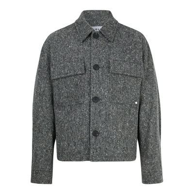 【折扣】Solid Homme 男秋冬混色绵羊毛混纺短款外套