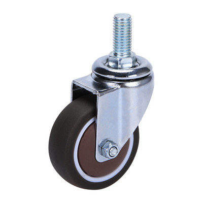 静音万向轮软橡胶螺杆2寸2.5英寸