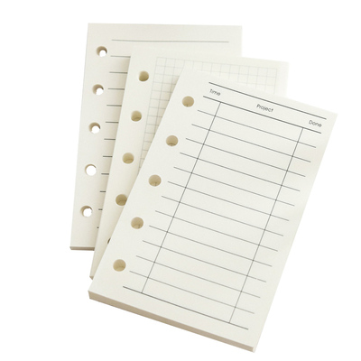 蔷薇海洋 M5活页替芯5孔 A8内芯 空白日程周计划打卡页手帐本内页