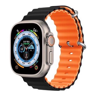 美派适用苹果手表表带S10硅胶表带新款AppleWatch ultra3海洋表带iwatch11手表带s9运动透气S8秋季女腕带49mm