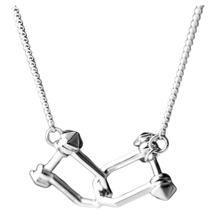 DARKANTHEM不褪色单坠百搭立体方块马蹄项链男女同款小众设计感