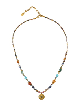 JoJo｜小众复古松石青金石阿拉善石肌理纹吊坠项链蓝色耳饰戒指