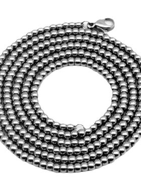原创钛钢男士长款不掉色佛珠链