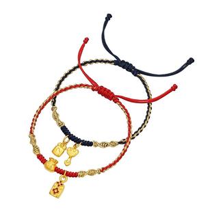 【百亿补贴】TSL谢瑞麟珐琅桃花如意福袋黄金手链3D硬金XL619-620