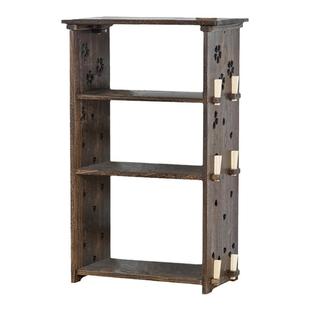 实木落地多栏书报架简约杂志报刊收纳置物架家用组装客厅办公展示