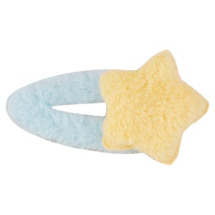 毛绒星形发夹bb夹可爱秋冬百搭少女心学生刘海侧边夹头饰卡子发饰