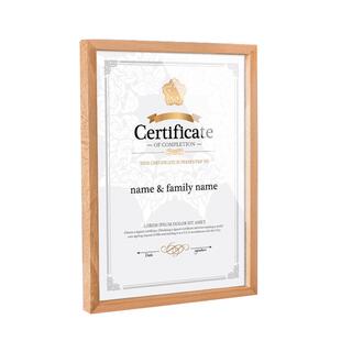 a4荣誉证书奖状裱框亚克力实木透明相框摆台刻字激光雕刻会员证聘书授权毕业结业制作定制高档打印a4内芯内页