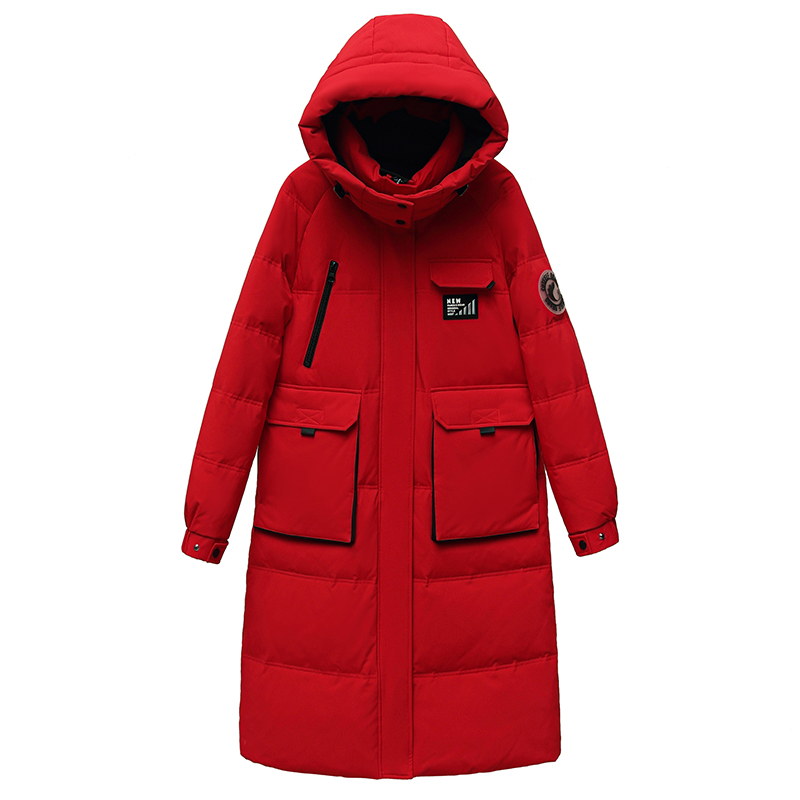 雪中飞2024秋冬新款女中长款工装韩版宽松加厚保暖休闲羽绒服外套