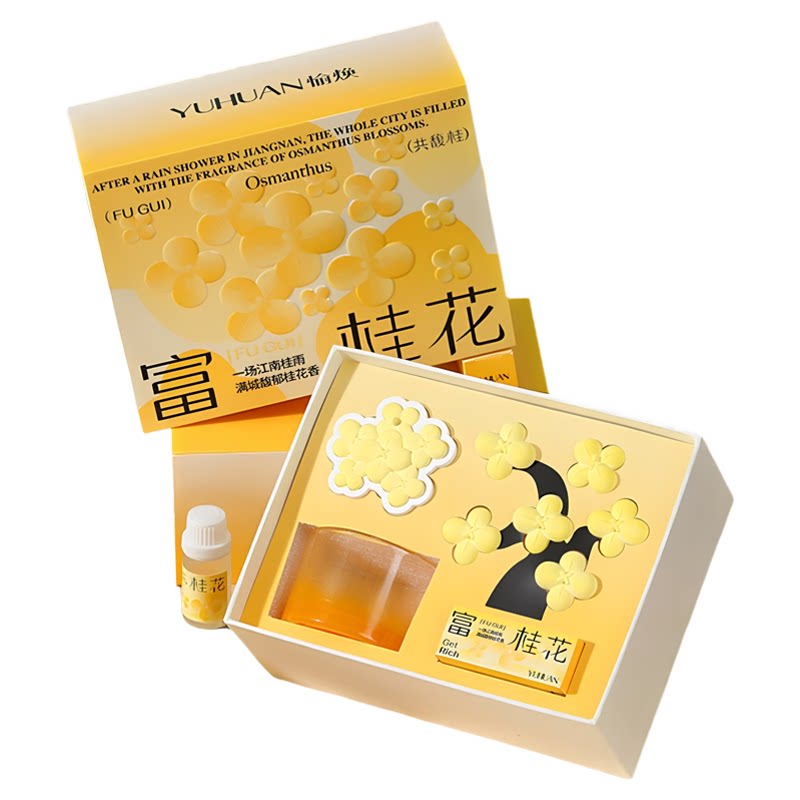 桂花无火香薰扩香石礼盒持久