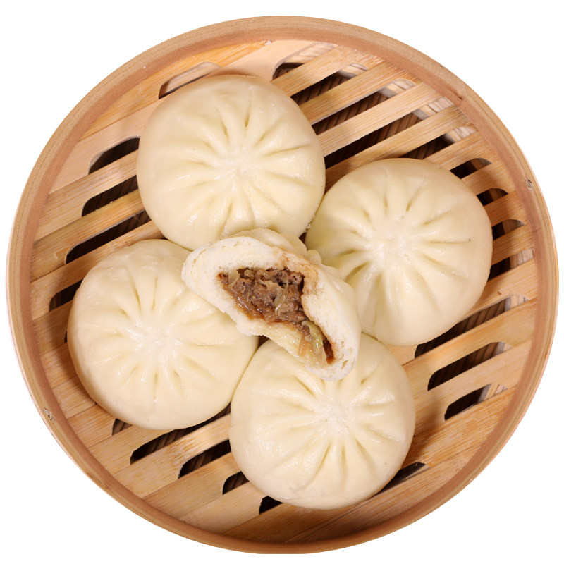 清真鲜肉馅包子速食早餐半成品