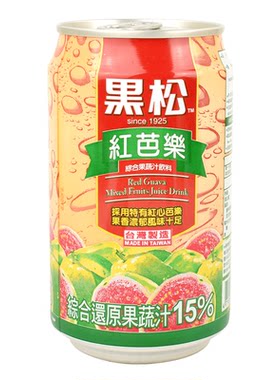 黑松红芭乐汁饮料番石榴汁复合果蔬巴乐爽果汁红心芭乐果汁330ML