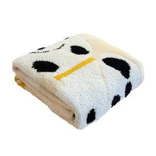 神气小鹿毛绒冬季保暖毛毯办公室午睡毯空调毯客厅沙发披肩厚盖毯