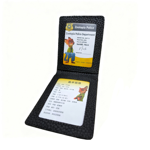 疯狂动物城2周边朱迪尼克警官证含内证件拍摄道具真皮证件套卡包