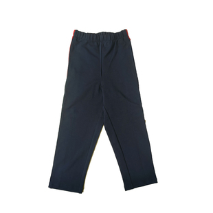 男女款春夏藏蓝上暗红宽斜杠下2道短白杠校服裤子冬季加绒可定制