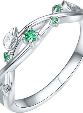 周六福S925银戒指女时尚