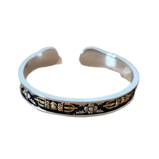 国家非遗古法手工錾刻铁翦金工艺陨铁藏传金刚手镯男女通款