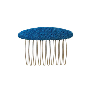 秋冬复古纯色布艺插梳刘海碎发神器女高颅顶倒插梳发夹成人发卡子