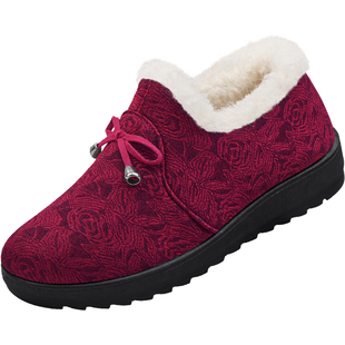 老北京棉鞋女冬加绒新款软底老太太保暖老年妈妈东北羊毛老人布鞋