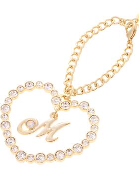 日本s家桃心字母水晶挂件包挂件