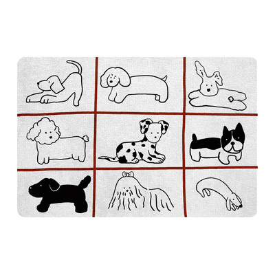 okay九宫格猫狗浴室吸水地垫线条厕所门口脚垫卫生间门垫防滑垫子