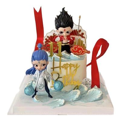 哪吒敖丙蛋糕装饰摆件