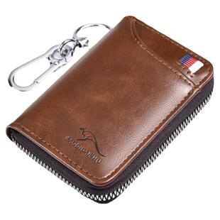 2025新款真皮大容量钥匙包男士腰挂卡包二合一汽车匙钥包多功能女