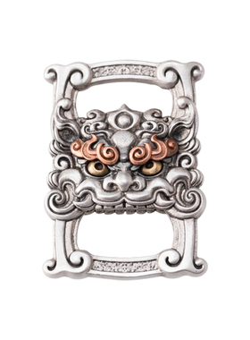 琢匠经书扣藏传连接扣手工DIY钥匙扣银饰配件文玩配饰国风包挂件