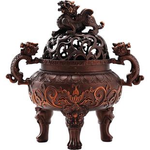 仿古狻猊香炉家用室内熏香炉高级盘香沉香檀香香薰炉鼎宣德炉摆件