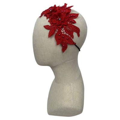 舞蹈带练功头饰蕾丝花朵发带发圈