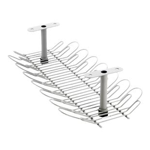 桌下电线整理收纳架办公桌理线架置物架免打孔挂篮收纳槽家用缠绕