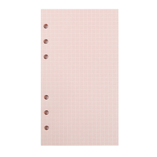 活页A5A6六孔替芯可爱彩色道林纸活页本纸内页内芯牛皮纸空白格子