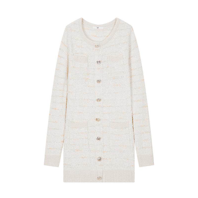 SLY 2024冬季新品优雅淑女小香风短款针织连衣裙女030HAZ73-5771