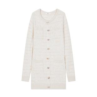 SLY 2024冬季新品优雅淑女小香风短款针织连衣裙女030HAZ73-5771