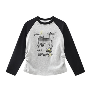 玛米玛卡女童长袖T恤2026春季新款中大童童装韩版洋气百搭甜美