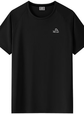 伯希和快干T恤男2026春夏款运动跑步健身训练服户外抗菌短袖体恤