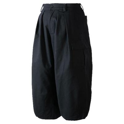 Sinrcrew冬季加厚日系复古赛洛纺碳磨斜纹通勤大口袋阔腿工装裤