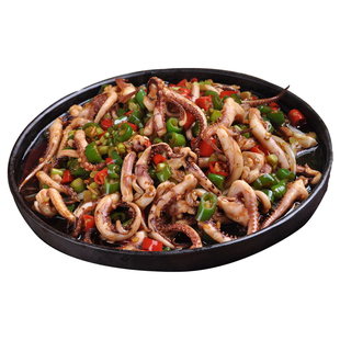 香辣铁板鱿鱼须400g干锅鱿鱼尾巴生鲜水产冷冻食材饭店用原材料菜