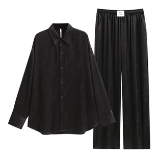 悦内睡衣男士春秋款冰丝长袖家居服男款丝绸仿真丝夏季薄款高级感