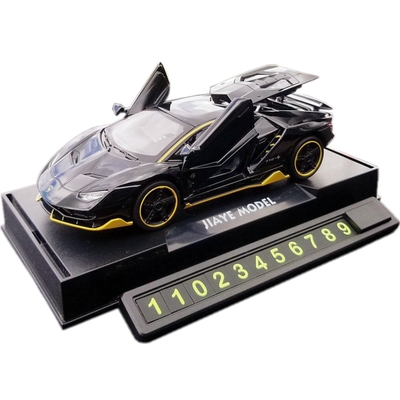 临时停车电话号码牌汽车模型摆件