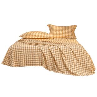 水星家纺全棉磨毛床单抗菌被单单件冬季学生宿舍保暖床单新品