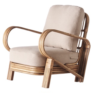 西班牙 Dusty Deco Bamboo休闲椅单人沙发竹编座椅扶手椅北欧复古