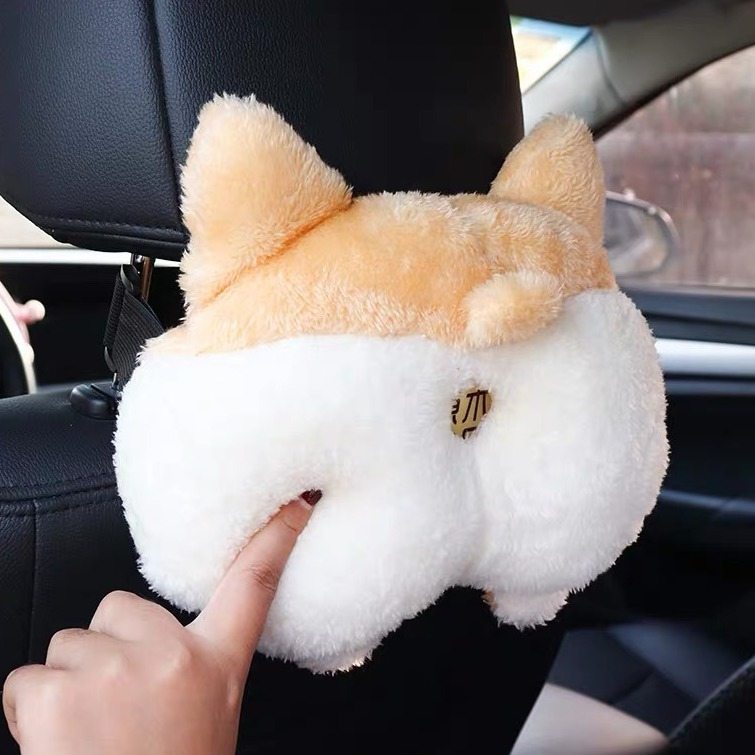 创意车载纸巾盒挂式柯纸盒基车用屁股汽车多功能遮阳板纸巾盒抽