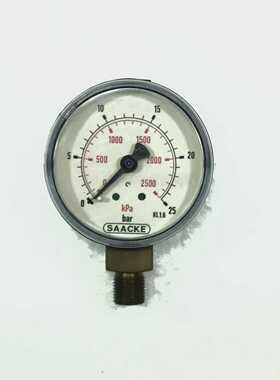 SAACKE RF50 PRESSURE GAUGE 25 BAR 2500 KPA ART NO. 63969