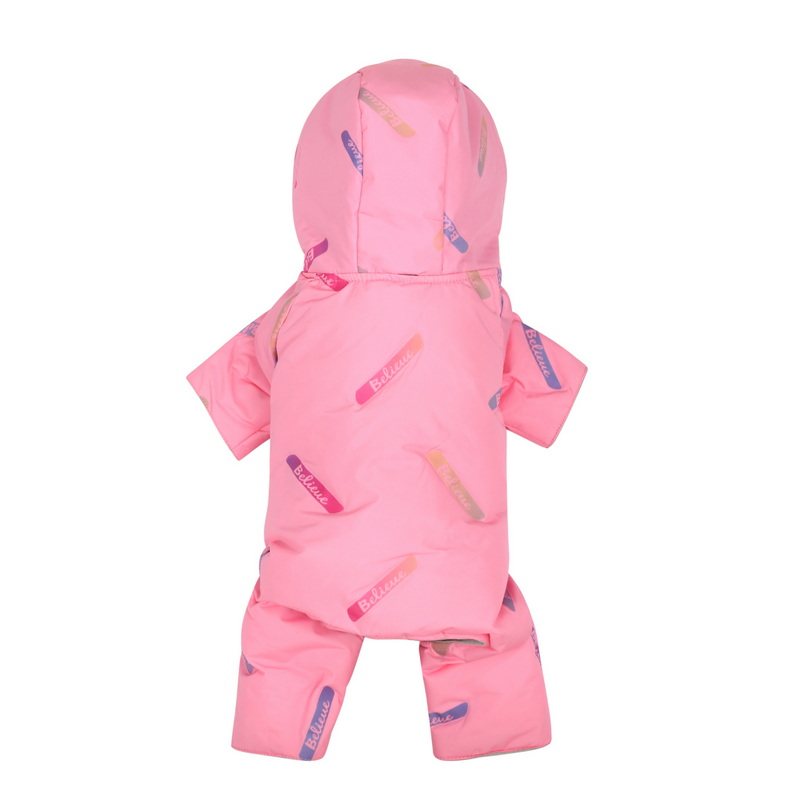 狗狗衣服秋冬加厚羽绒服泰迪博美比熊四脚衣棉衣网红小狗衣服冬季