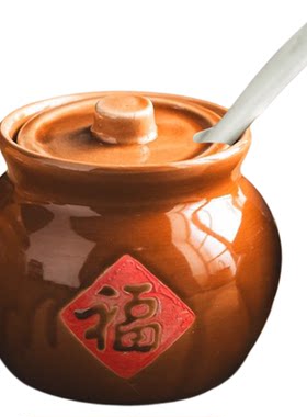 调料收纳罐调味罐陶瓷罐带盖盐罐