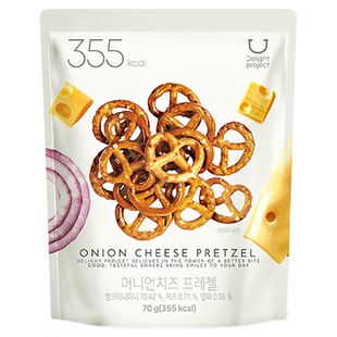 3袋包邮 韩国Jennie零食oliveyoung碱水结黄芥末奶酪洋葱味饼干