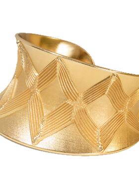 Wens【明星同款】部落系列图腾手镯女宽版开口异域夸张配饰礼物