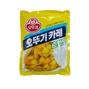 韩国进口不倒翁咖喱粉1kg*10微辣奥土基咖喱饭用调味料大包餐饮装