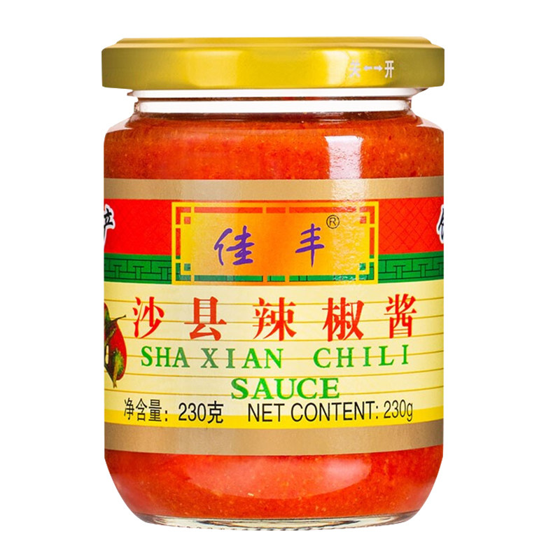 佳丰沙县小吃辣椒酱230g福建正宗蒜蓉香辣拌面蒸饺辣酱专用酱无油