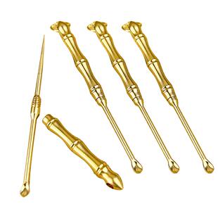 黄铜多功能耳勺牙签一体两用钥匙扣挂件方便又实用剔牙掏耳朵工具